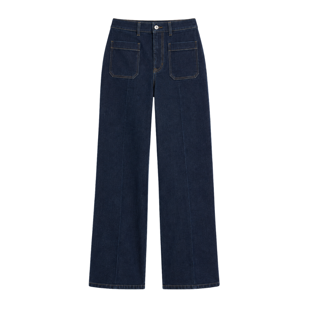 Flare Jeans with Patch Pockets