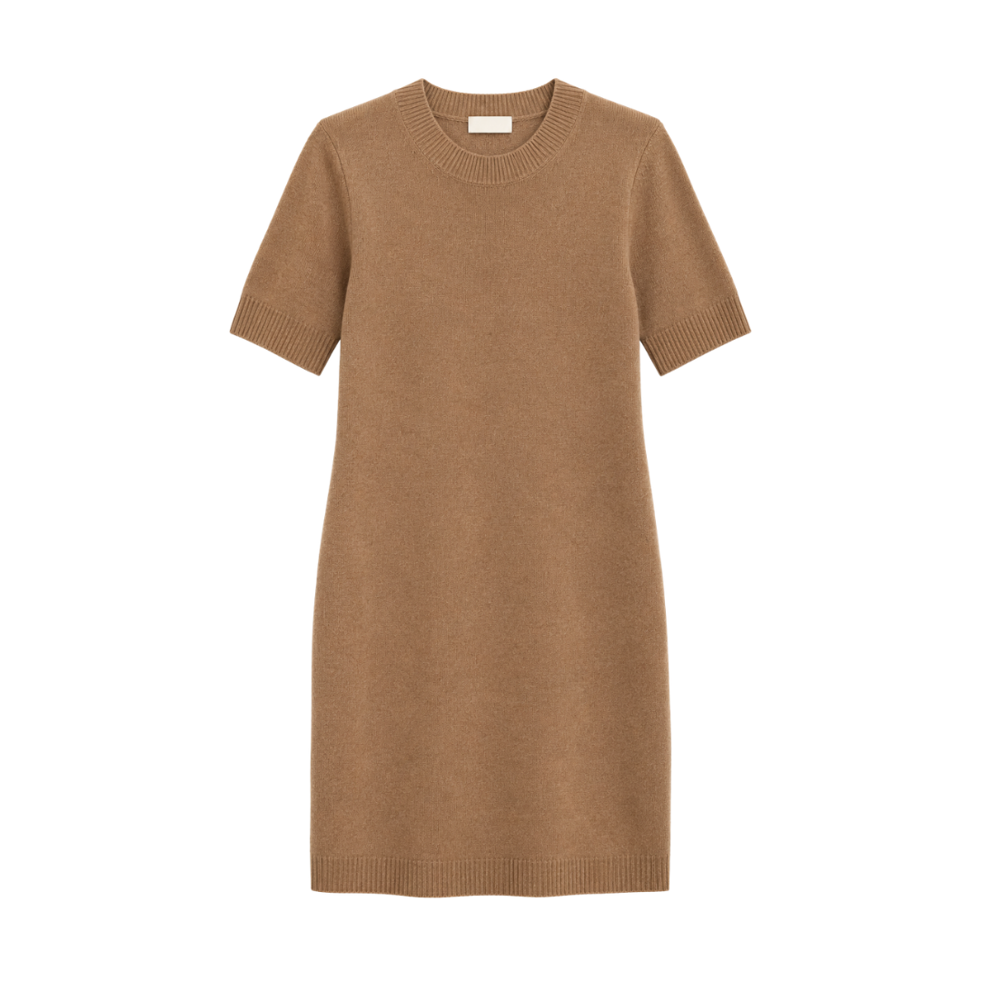 Cashmere Short Sleeve Mini Dress