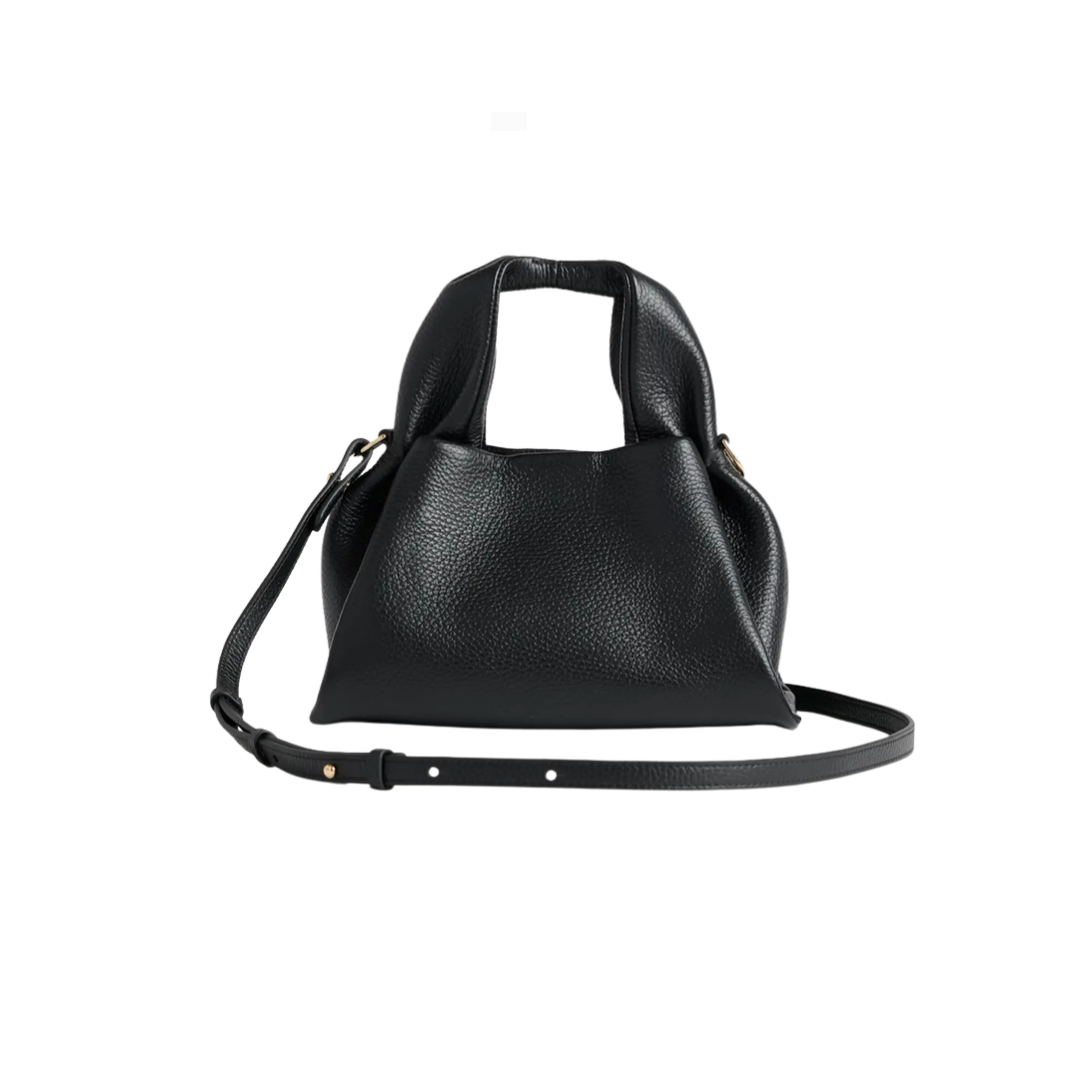 Italian Leather Trapeze Crossbody
