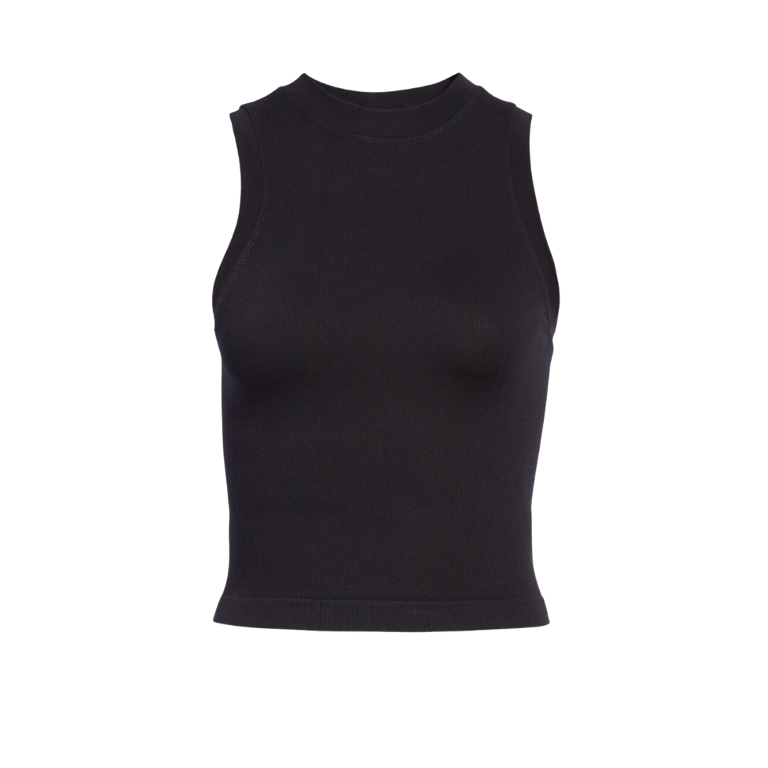 Seamless Crewneck Tank in black