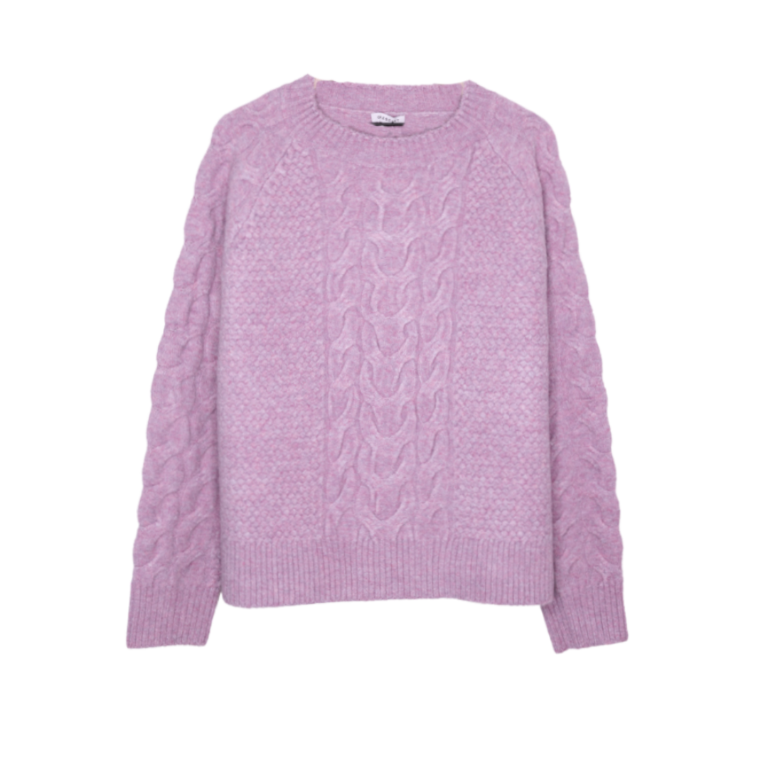 Lavender Cable Knit Sweater