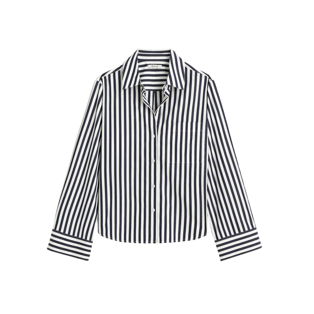 Easy Striped Button-Up Shirt