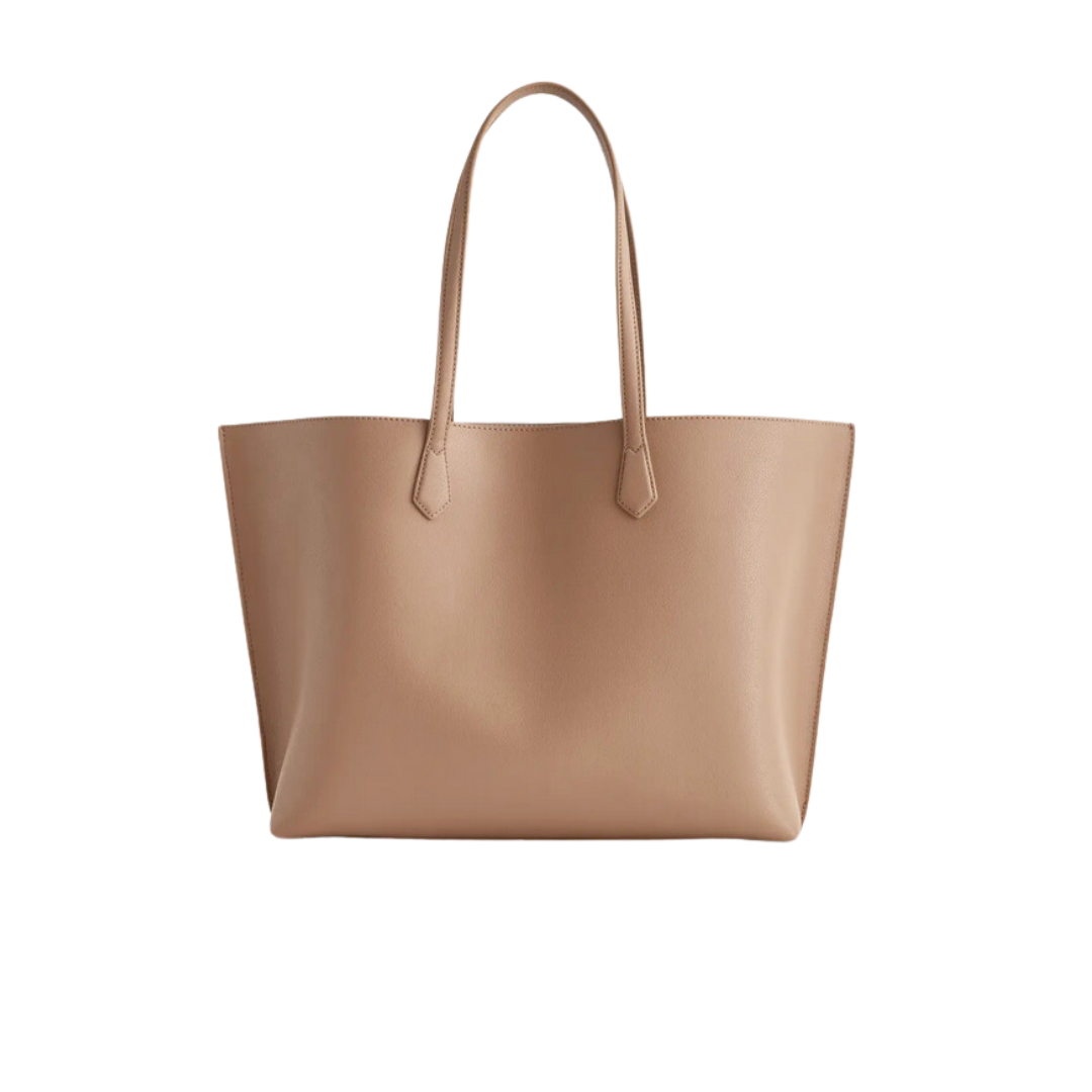 Italian Leather Triple Compartment Tote