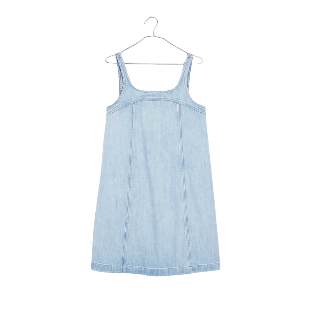 Denim A-Line Sleeveless Mini Dress