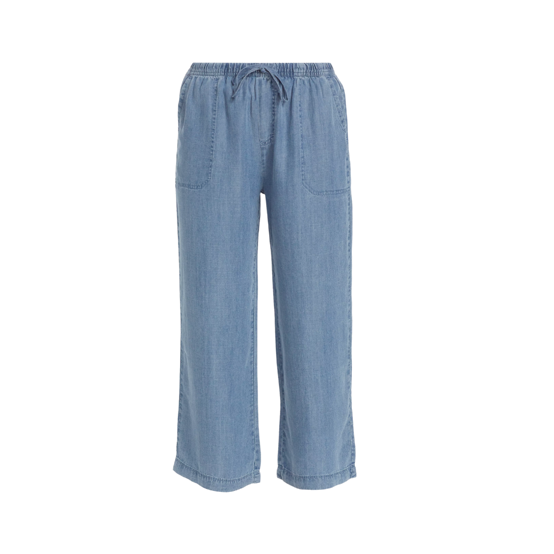 Angie Tie Wiast Chambray Pants