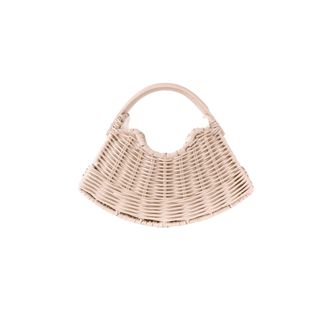 Wicker Wings Cream Mini Fan