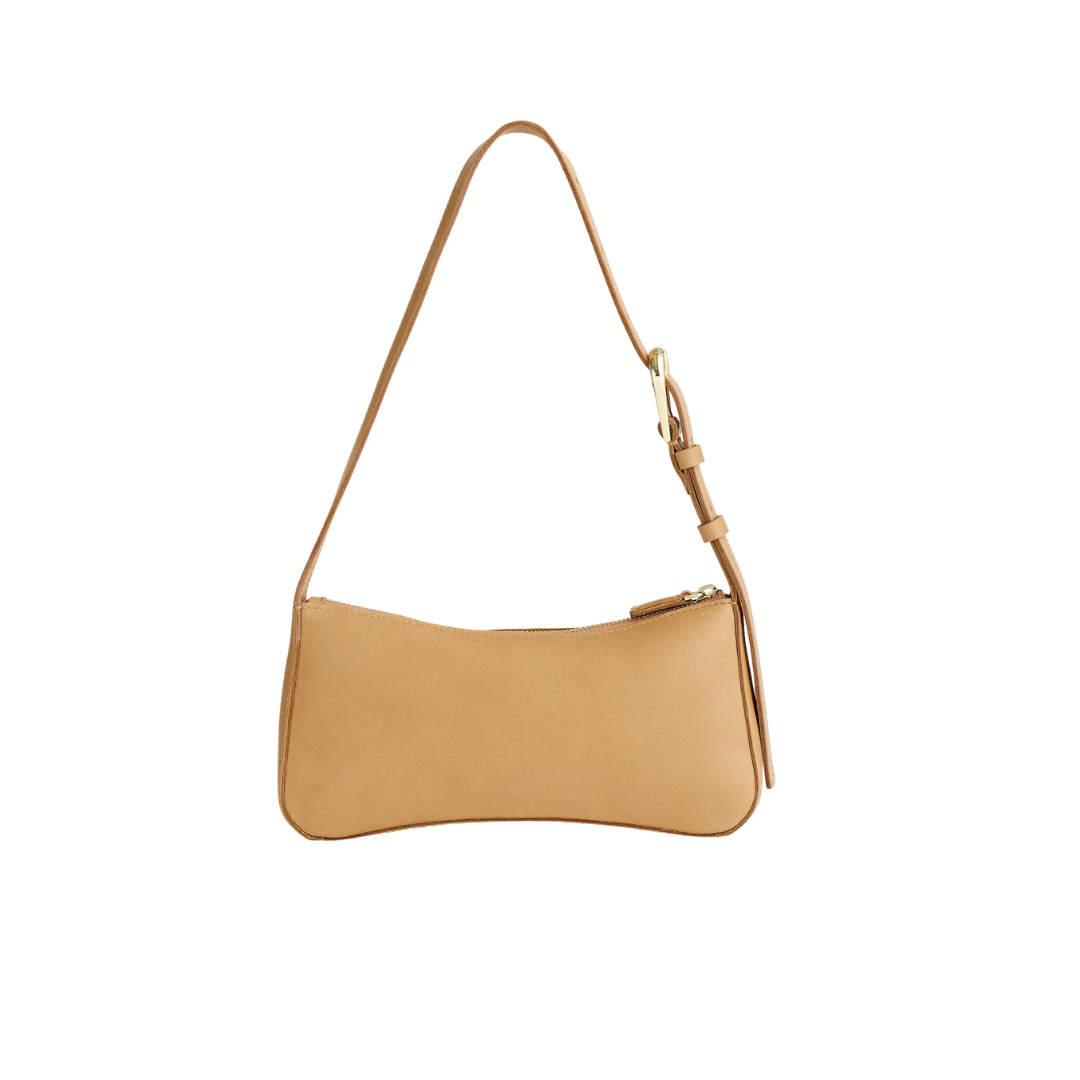 Sculptural-Buckle Shoulder Bag