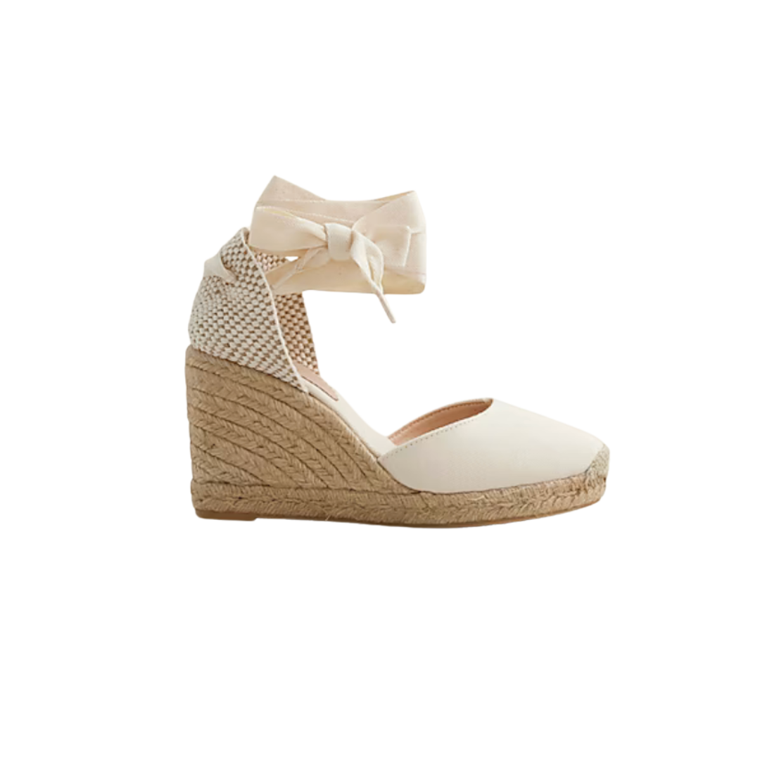 Made-in-Spain lace-up high-heel espadrilles
