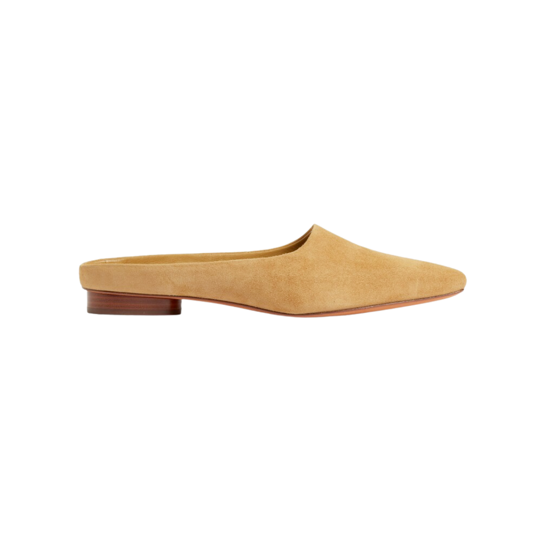 Valentina Suede Square Toe Mule