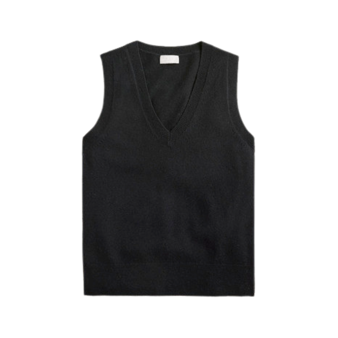 Cashmere V-neck sweater-vest