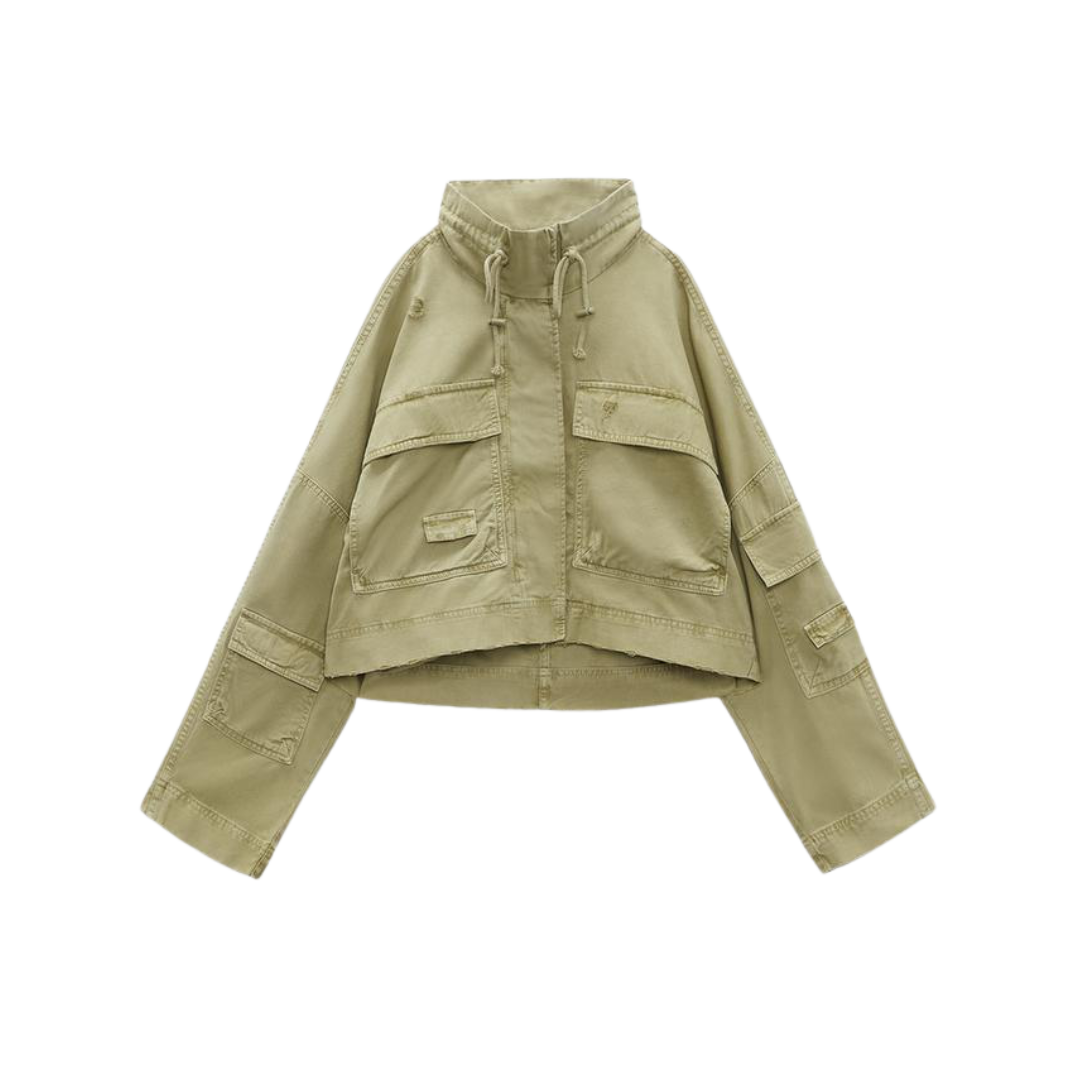 Multi Pocket Cropped Jacket