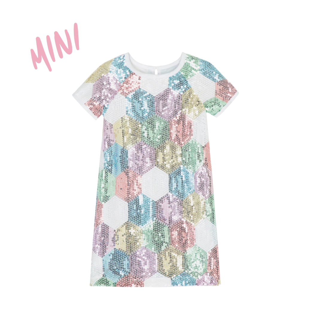 Kids' Patchwork Sequin Dress