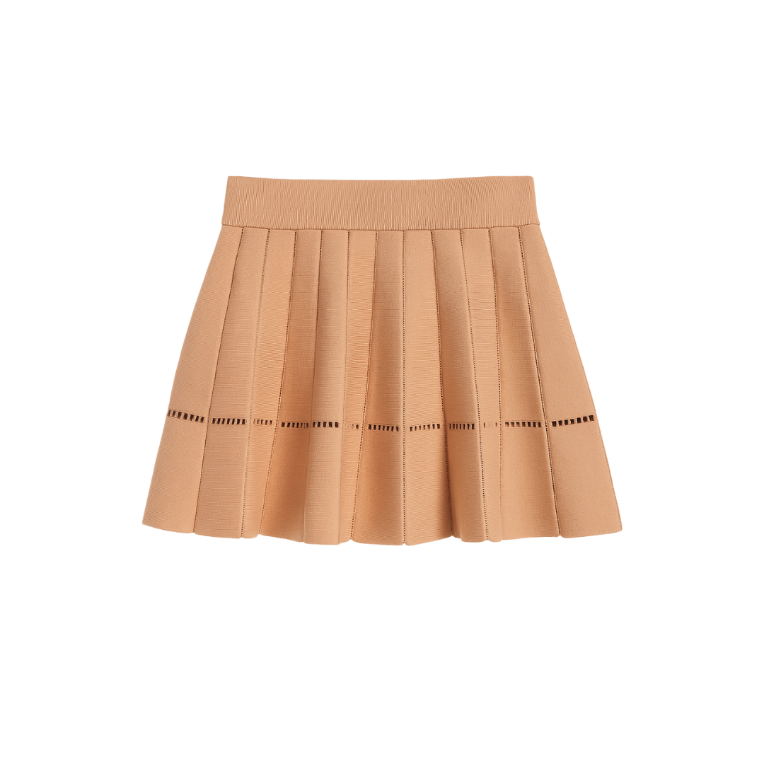 'Mari' Pleated Knit Skirt
