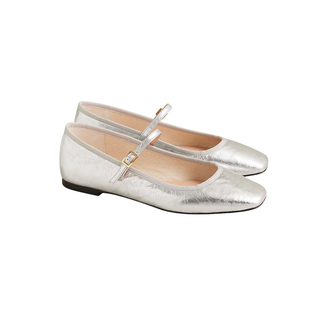 Quinn square-toe Mary Jane flats