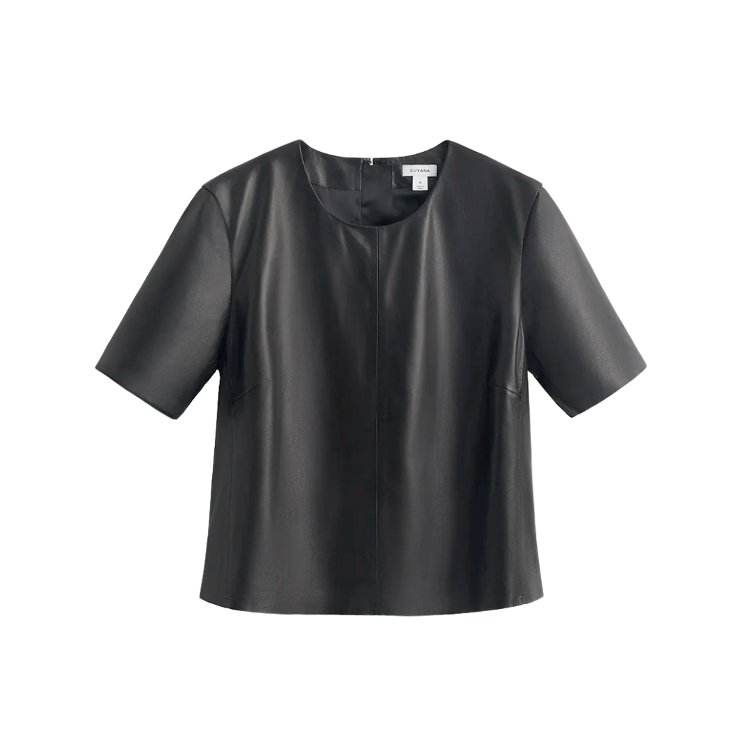 Faux Leather Tee