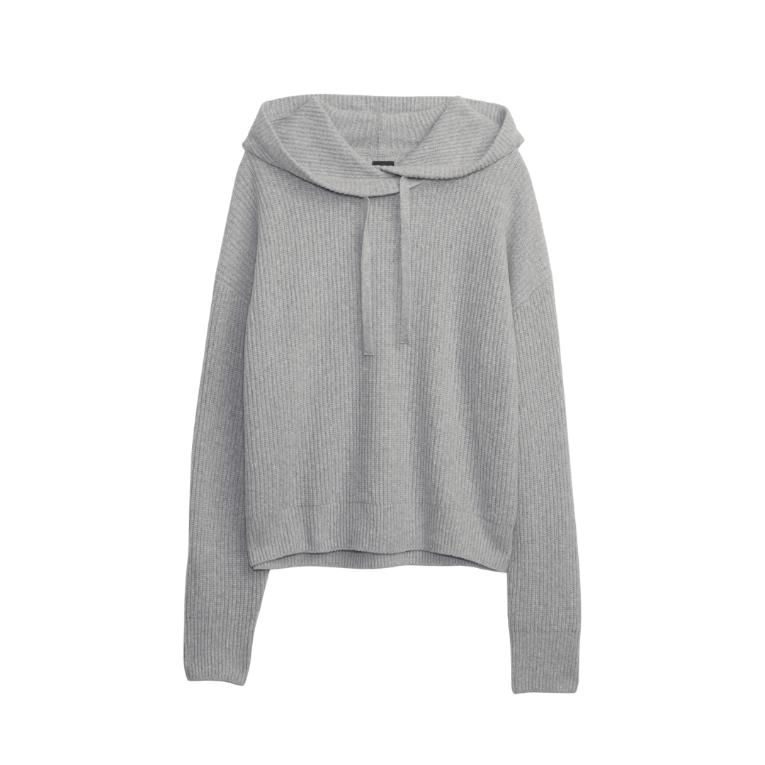 CashSoft Shaker-Stitch Sweater Hoodie