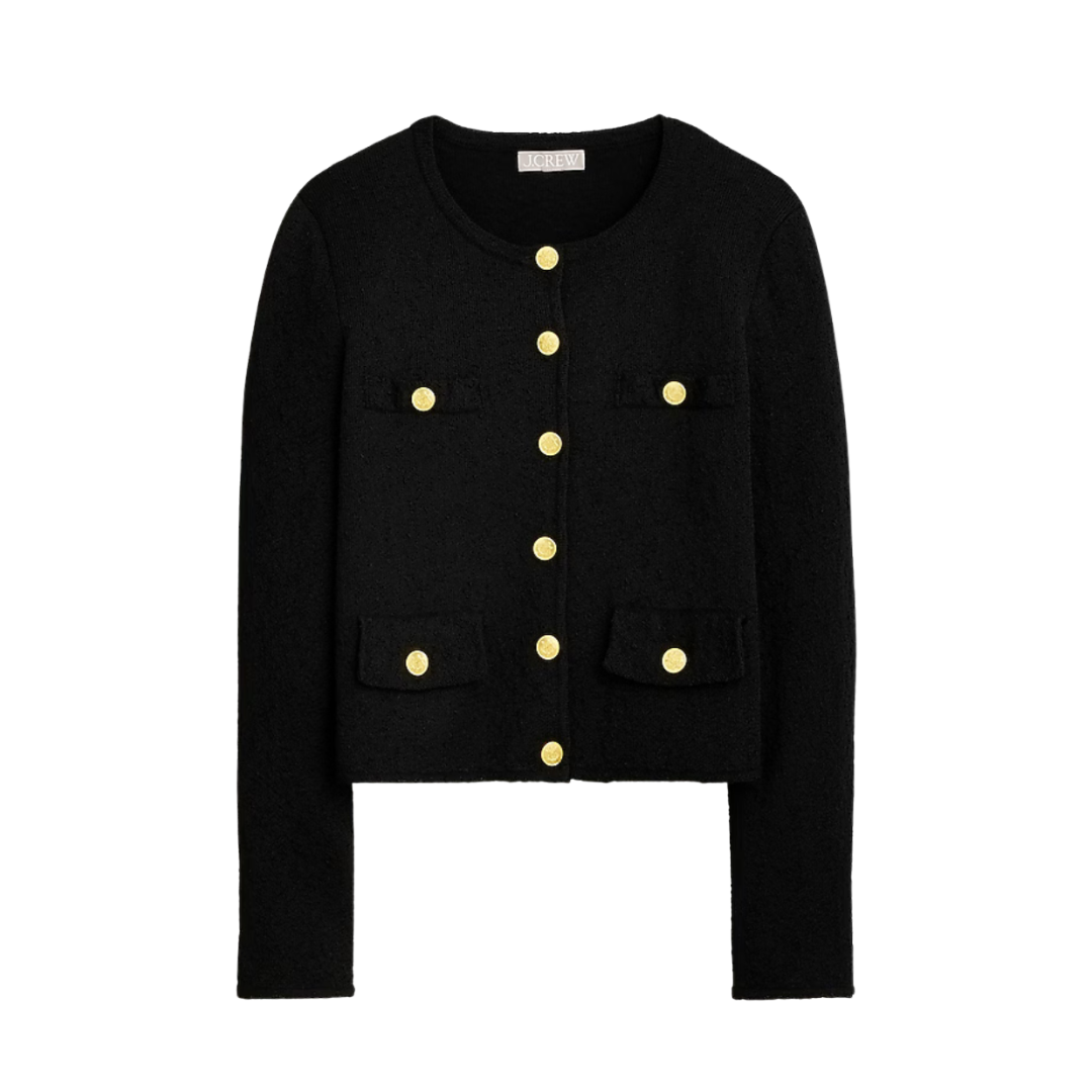 Cropped lady jacket in textured bouclé