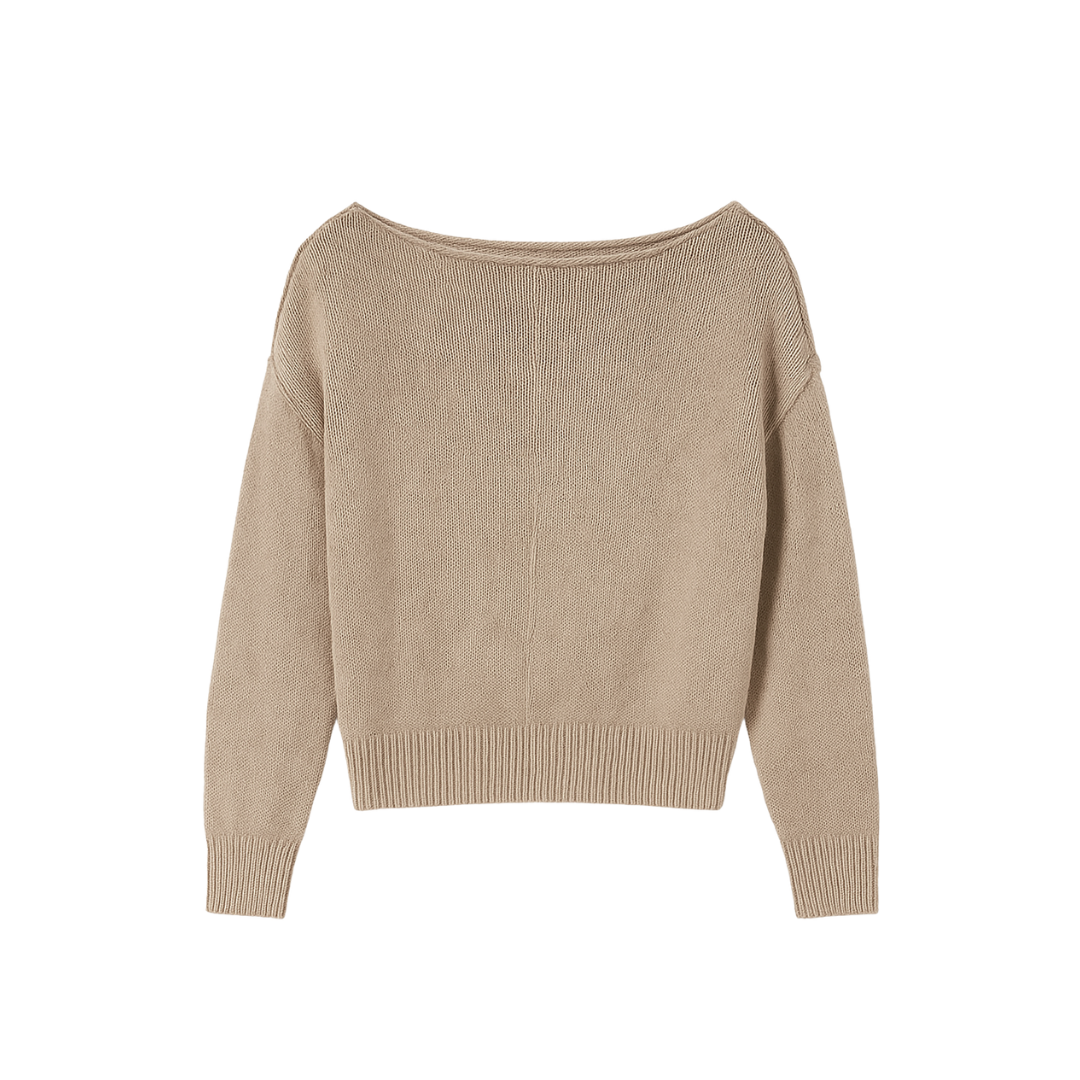 Off Shoulder Pullover Sweater