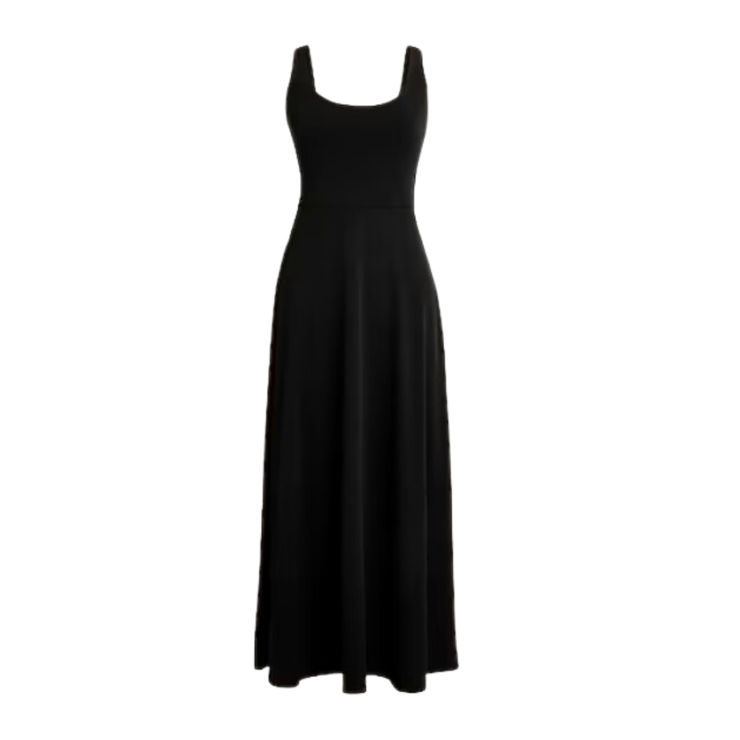 Scoopneck A-line Midi Dress