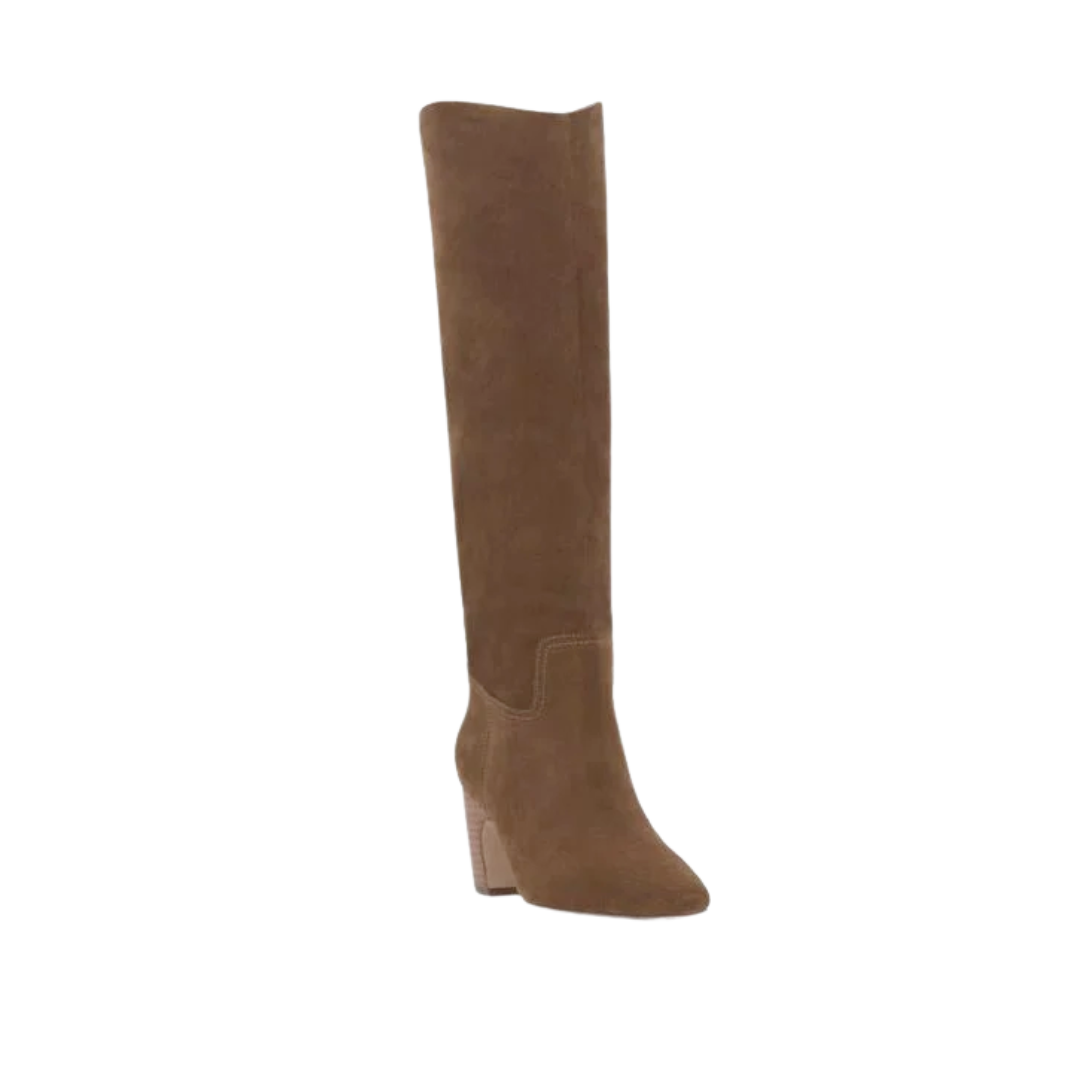 Cristen Knee High Boot in Silky Suede