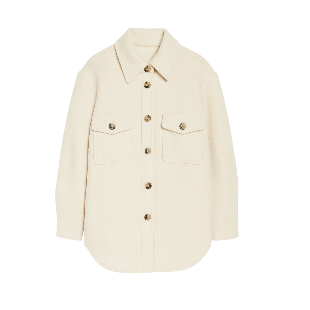 100% Merino Wool Shirt Jacket