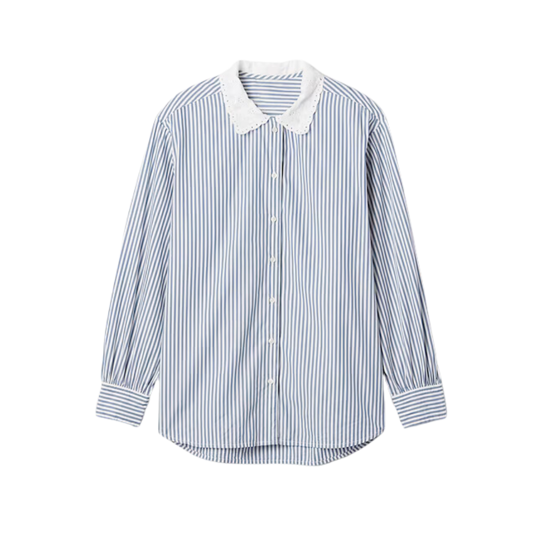 Gap × DÔEN Organic Cotton Eyelet Big Shirt