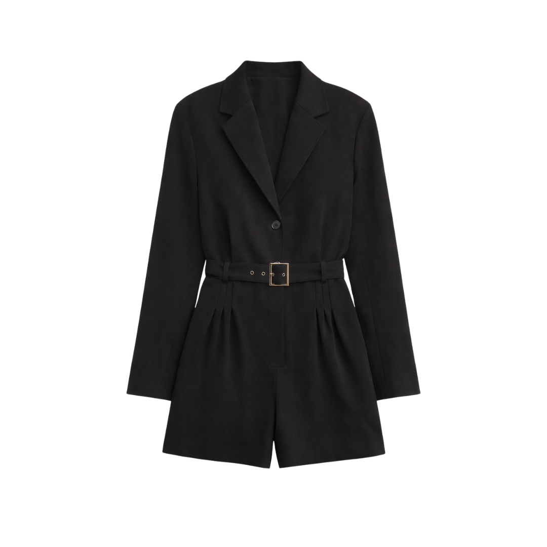Belted Blazer Romper