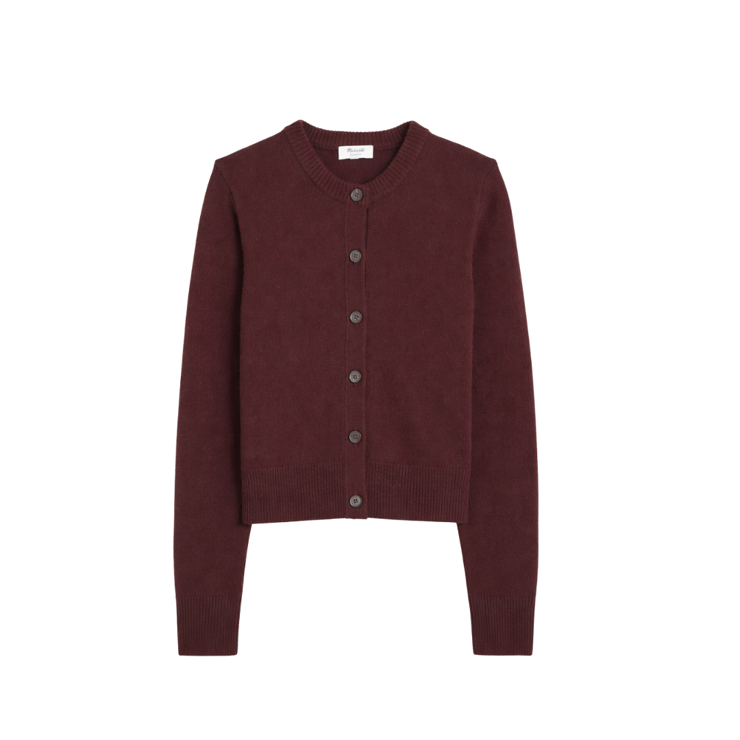 Cashmere Button-Front Cardigan Sweater