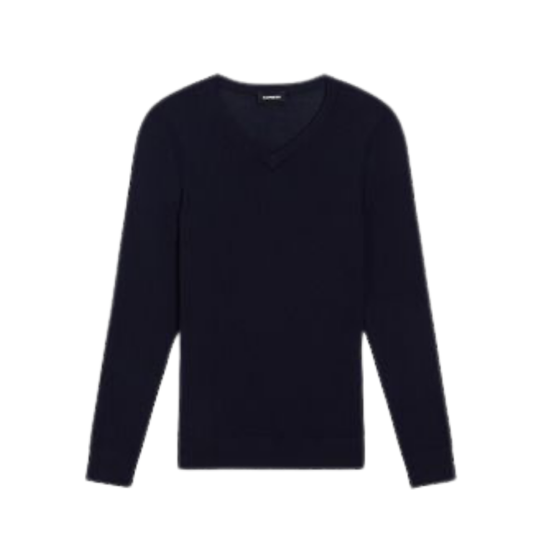 Solid Merino Wool V-Neck Sweater