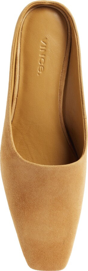 Valentina Suede Square Toe Mule